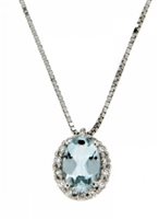 Collana Recarlo Donna Gemma in Oro bianco Acquamarina P33CC251/AQ - P33CC251/AQ